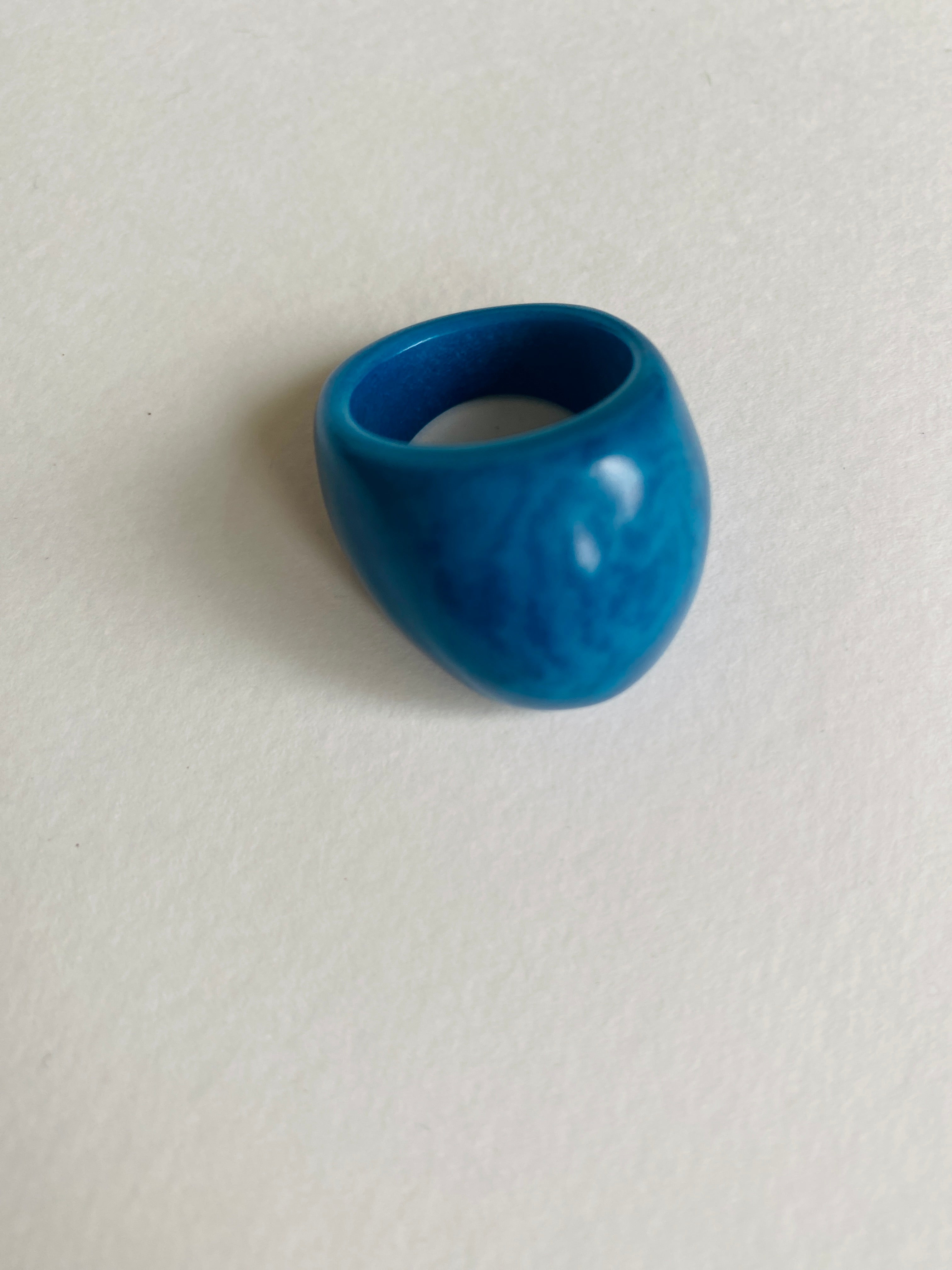 Blue Tagua Ring